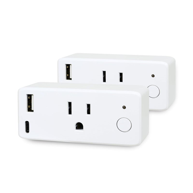 Feit Electric Wi-Fi Smart Plug with USB-A & USB-C Ports (2-Pack) by - Image 2